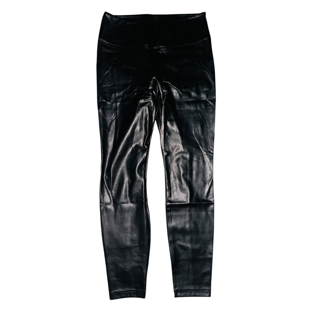 ND1 WHBM Black Faux Leather Leggings‎ Runway 12 Shiney Fall High Waist